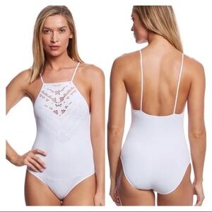 Free People White Sleeveless Bodysuit Size XS/S